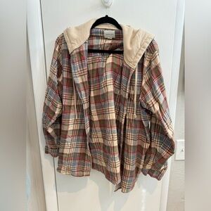 American Eagle Oversized Hooded Flannel